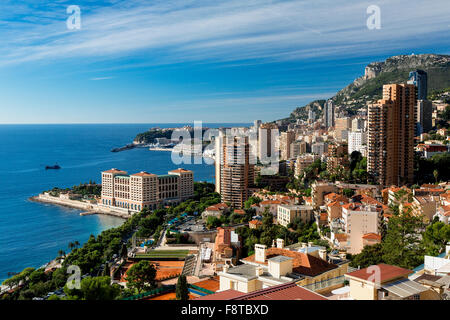 Il Principato di Monaco, con vista sulla città Foto Stock