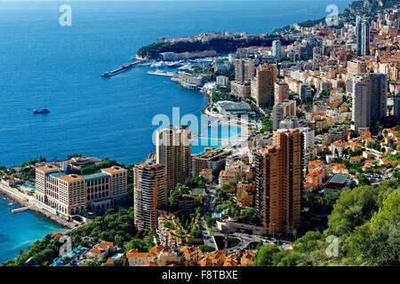 Il Principato di Monaco, con vista sulla città Foto Stock