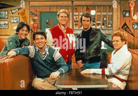 Giorni felici Reunion Offerte, Fernsehspecial, USA 1992, Regie: Malcom Leo, Darsteller: Don Massimo, Henry Winkler, Anson Williams, Ron Howard, Scott Baio (links) Foto Stock