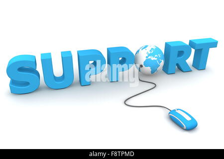 Sfoglia il supporto Globale - Blu Foto Stock