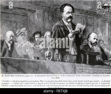 Emile Zola (1840-1902), ritratto dell'autore francese, data sconosciuta  Foto stock - Alamy