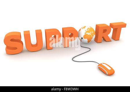 Sfoglia il supporto Globale - Arancione Foto Stock