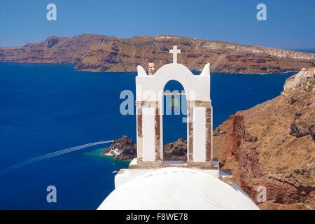 La cittadina di Oia - Santorini Island, Grecia Foto Stock