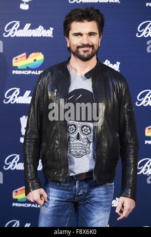 Madrid, Spagna. Undicesimo Dec, 2015. Juanes assiste '40 Principales Awards' 2015 photocall al Palacio de los Deportes il 11 dicembre 2015 a Madrid, Spagna. Credit: Jack Abuin/ZUMA filo/Alamy Live News Foto Stock