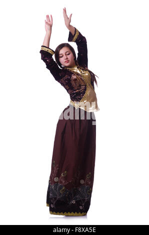 Signora giovane danza tradizionale danza azera Foto Stock