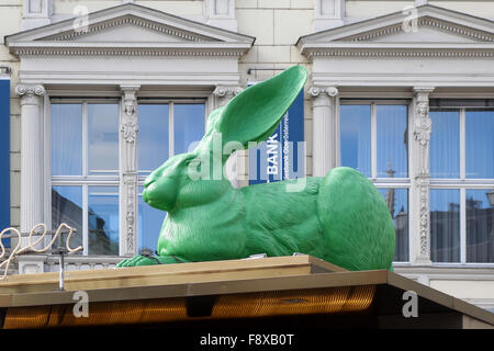 La lepre alla Piazza Albertina dal Palazzo di Hofburg di Vienna Foto Stock