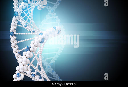 DNA sull'azzurro Foto Stock