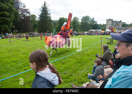 Giostre a Castle Fraser in Aberdeenshire, Scozia. Foto Stock