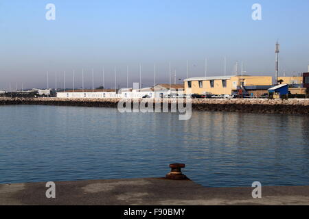 Vilamoura Marina ingresso, Vilamoura, Quarteira, Algarve, Portogallo, Europa Foto Stock