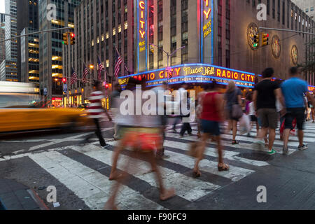 Radio City Music Hall, Midtown Manhattan, a New York City, Stati Uniti d'America Foto Stock