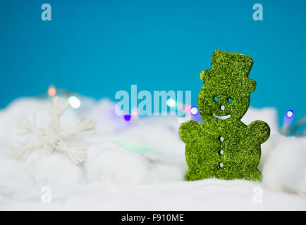 Orso verde decorazione per il natale Foto Stock