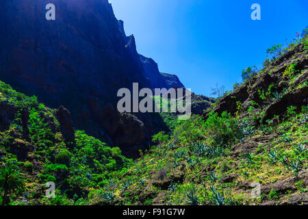 Montagne Rocciose panorama sull'isola di Tenerife in Spagna al giorno Foto Stock