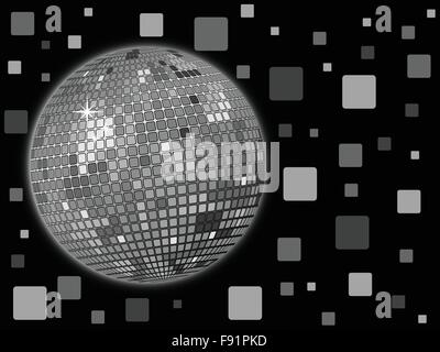 Glitter palla da discoteca sfondo. Illustrazione Vettoriale. Illustrazione Vettoriale