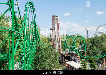 CASTELNUOVO DEL GARDA, Italia - 08 settembre: il parco divertimenti di Gardaland a Castelnuovo del Garda, Italia il Martedì, 8 settembre 2015. Foto Stock