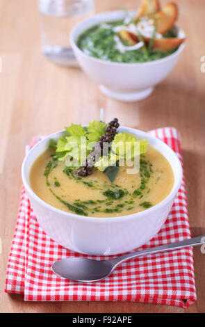 Crema di zuppa di verdure - still life Foto Stock