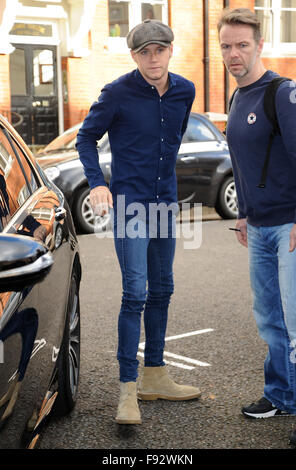 Niall Horan arriva a Maida Vale Studios con: Niall Horan dove: Londra, Regno Unito quando: 12 Nov 2015 Foto Stock