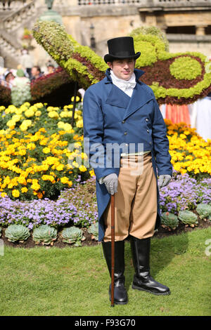 Caratteri su teh Jane Austen sfilata in bagno, Settembre 2014 Foto Stock