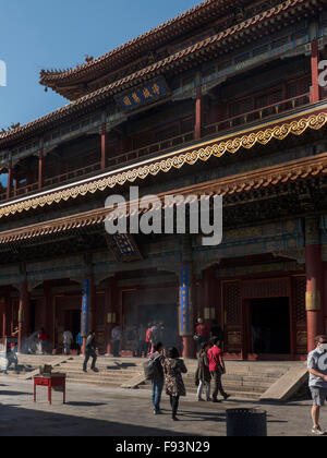 Il tempio dei Lama Yonghe Gong, Pechino, Cina, Asia Foto Stock