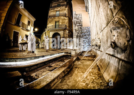 Italia Campania, San Lorenzo Maggiore ( Bn ), sulla processione del Venerdì Santo Foto Stock