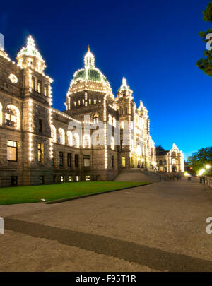 Il BC Assemblea Legislativa raccoglie in edifici del parlamento a Victoria, BC. Foto Stock