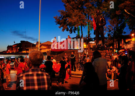 Protesta politica a Ayvalik, Turchia, Giugno 2013 Foto Stock