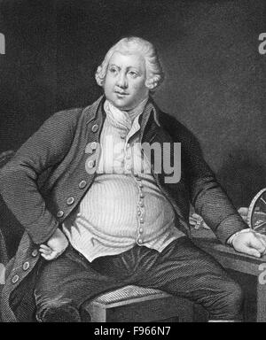 Sir Richard Arkwright, 1732-1792, un imprenditore leader durante la prima rivoluzione industriale, Foto Stock
