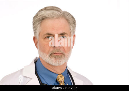 Vissuto di mezza età medico maschio Foto Stock