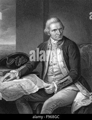 Il capitano James Cook, 1728 - 1779, un navigatore britannico e explorer, Foto Stock