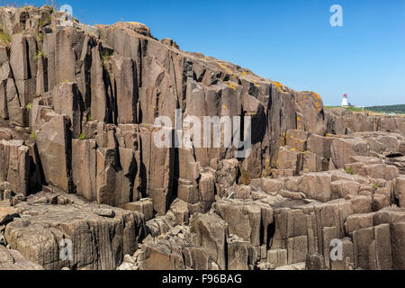 Formazioni di basalto, Brier Island, Nova Scotia Foto Stock