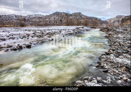 La British Columbia, Canada, Chilcotin regione, Churn Creek Area Protetta, Churn Creek, inverno, Foto Stock