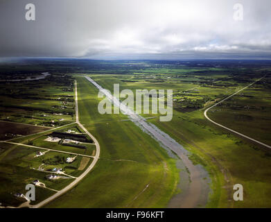 Red River Floodway, Winnipeg, Manitoba, Canada Foto Stock