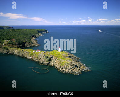 Faro a coda di rondine, a nord di testa, Grand Manan Island, New Brunswick Foto Stock