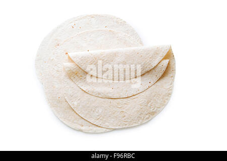 Tradizionale lavash azera (pane) isolato su bianco Foto Stock