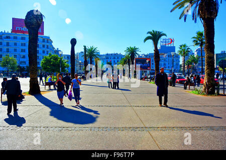 Casablanca Marocco Piazza Natiunilor Unite avenue Foto Stock