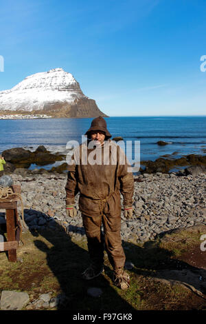 Ósvör Maritime Museum Bolungarvik Westfjords penisola a nord-ovest dell'Islanda Foto Stock