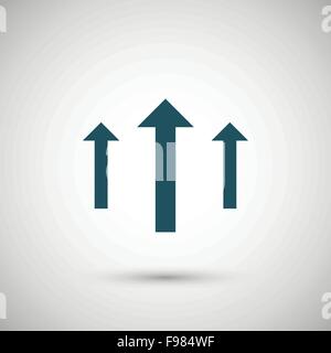 Tre blu freccia del vettore Illustrazione Vettoriale