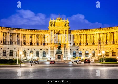 Vienna, Austria. Palazzo Imperiale di Hofburg è l'ex palazzo imperiale nel centro di Vienna, residenza dei sovrani di Habsburg. Foto Stock