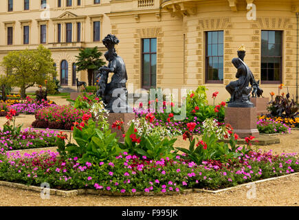 Il giardino di stile italiano a Osborne House East Cowes Isle of Wight England Regno Unito ex casa della regina Vittoria e il Principe Albert Foto Stock