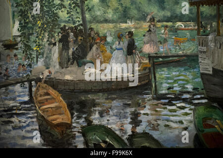 Pierre-Auguste Renoir (1841-1919). Pittore Francese. La Grenouillere, 1869. Museo Nazionale. Stoccolma. La Svezia. Foto Stock
