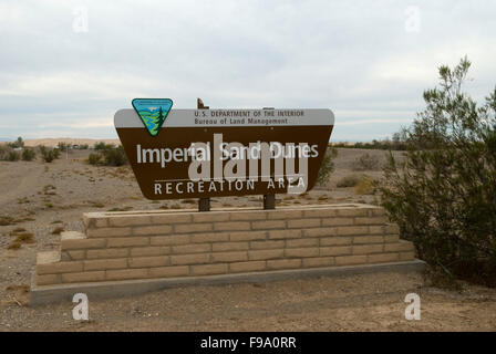 Imperial dune di sabbia Recreation Area, California, Stati Uniti d'America Foto Stock