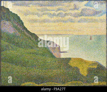 Georges Seurat - Seascape a Port en bessin, Normandia Foto Stock