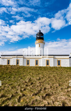 Cape Wrath faro sull'estremo nord punta occidentale della Scozia Foto Stock