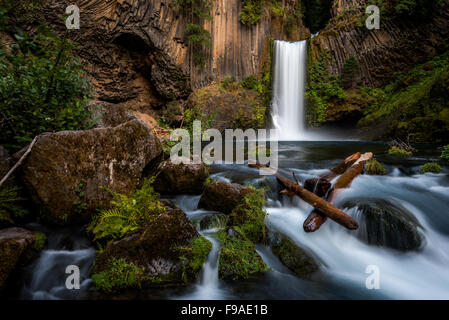 Toketee Falls di North Umpqua River in Oregon Foto Stock