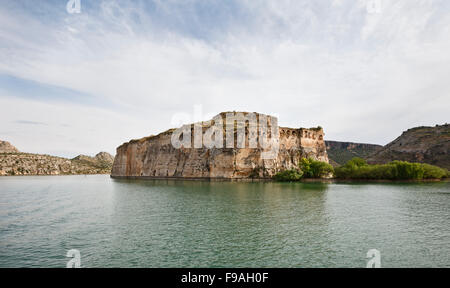 Abbandonato il castello (Rum Kale) Halfeti, Turchia. Foto Stock