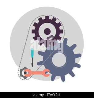 Service Business concept design vettoriali Illustrazione Vettoriale