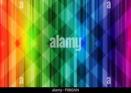 Rainbow background. Luminoso design colorato con pattern di intersecare la luce. Foto Stock