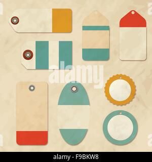 Vecchio tag vuoto vintage modello di progettazione Illustrazione Vettoriale