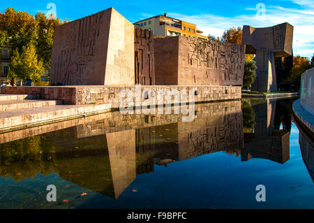 Monumento al Descubrimiento de América, Plaza Colón, Madrid, Spagna Foto Stock