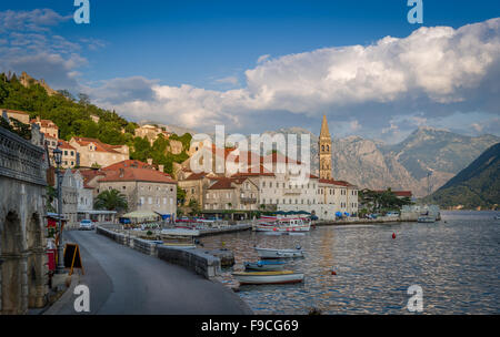 Perast città storica in Montenegro Foto Stock