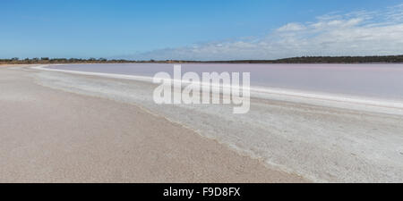 Pink Salt Lake Becking paesaggio. Murray-Sunset National Park, Victoria, Australia Foto Stock